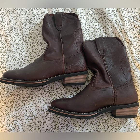 AdTec Men's 11" Ranch Wellington Classic Western Boots Leather Redteak Size 8.5 - Picture 5 of 10